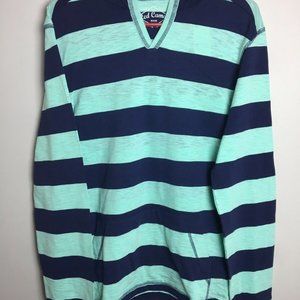 Red Camel Medium Blue Mint Green Stripe Pullover